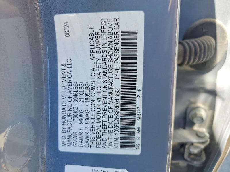 2024 HONDA CIVIC SPORT SPORT 12