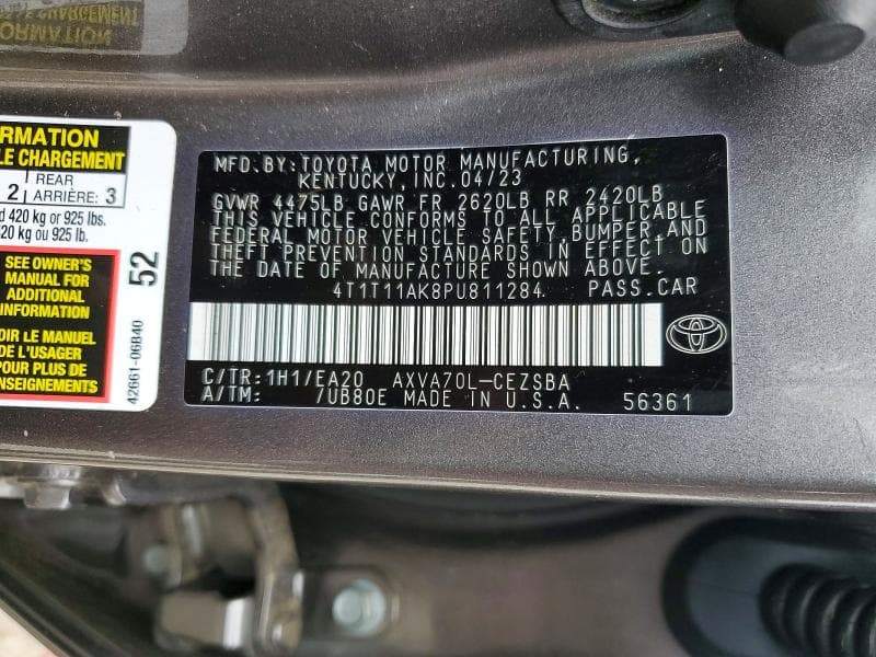 2023 TOYOTA CAMRY SE 12