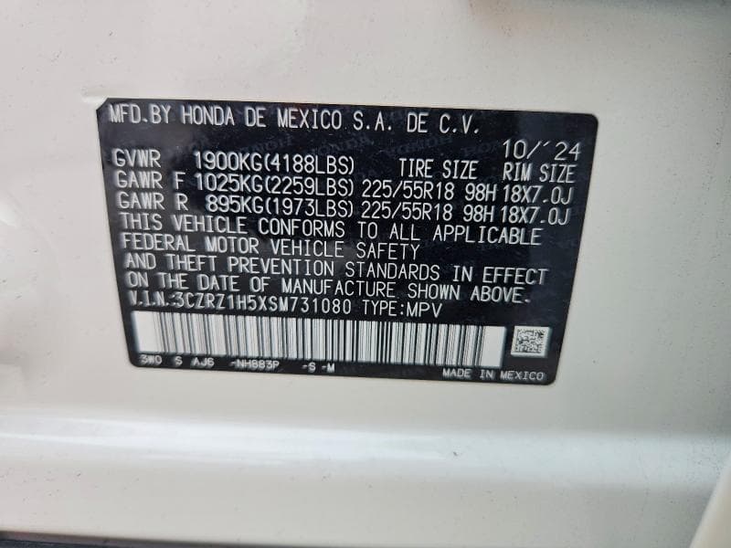 2025 HONDA HR-V SPORT SPORT 13