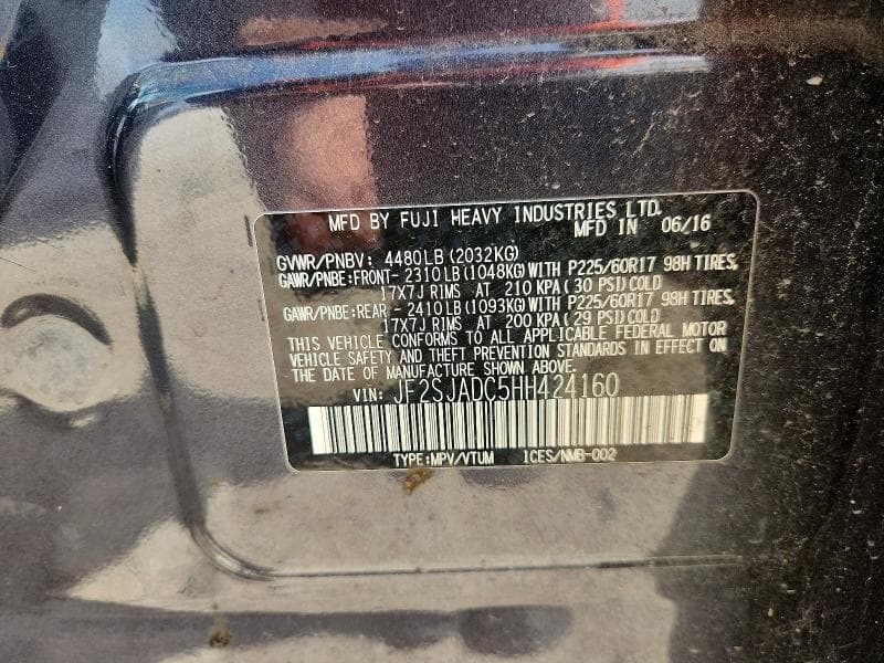 2017 SUBARU FORESTER 2.5I PREMIUM 2.5I PREMIUM 13