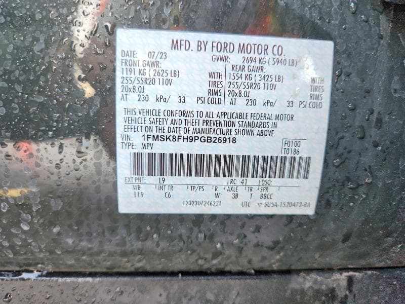 2023 FORD EXPLORER LIMITED LIMITED 15