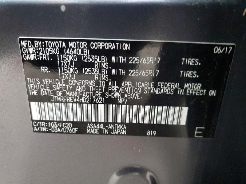2017 TOYOTA RAV4 XLE XLE 13