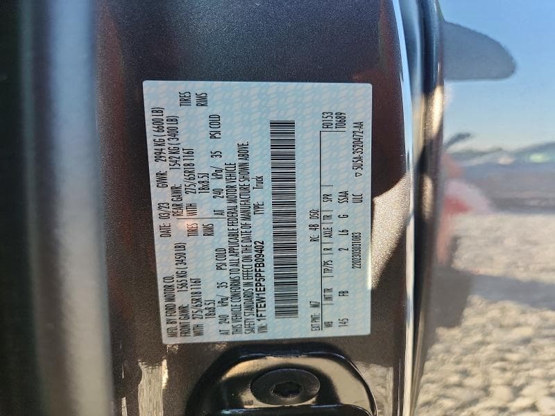 2023 FORD F150 SUPERCREW SUPERCREW 12