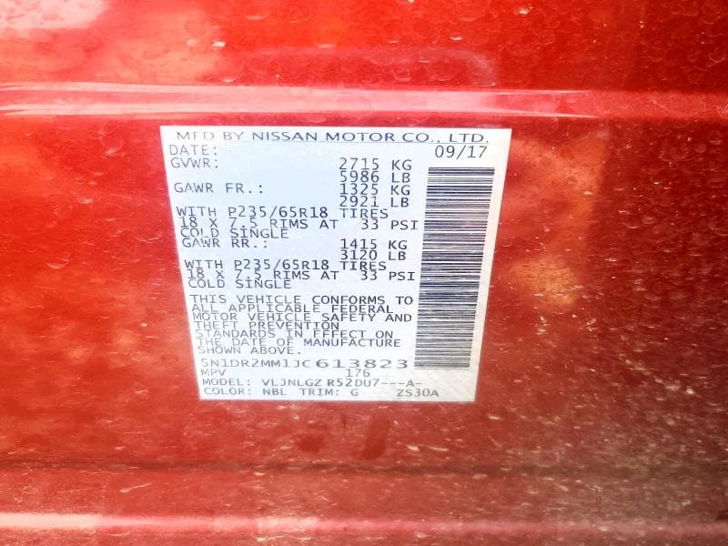 2018 NISSAN PATHFINDER SL SL 13