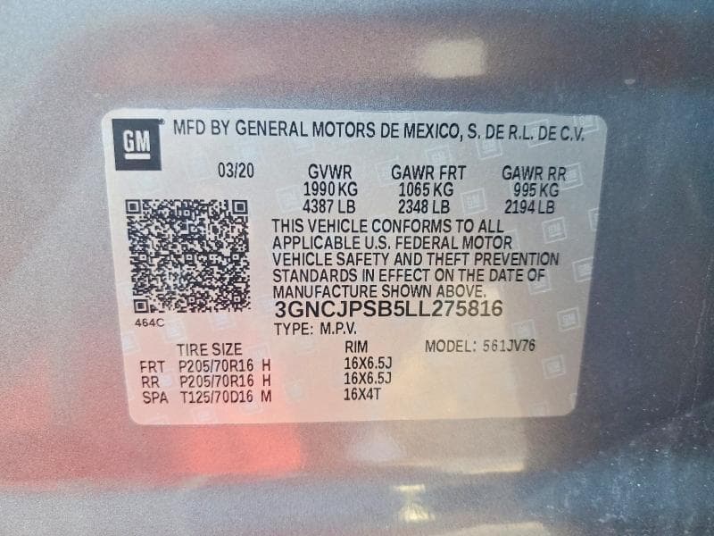 2020 CHEVROLET TRAX 1LT 1LT 13