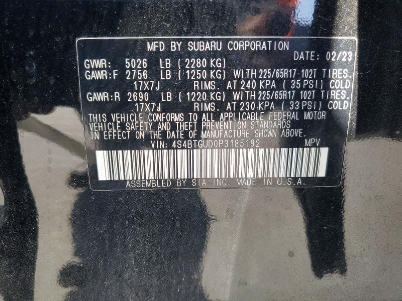 2023 SUBARU OUTBACK WILDERNESS 12