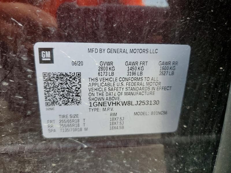 2020 CHEVROLET TRAVERSE LT 13