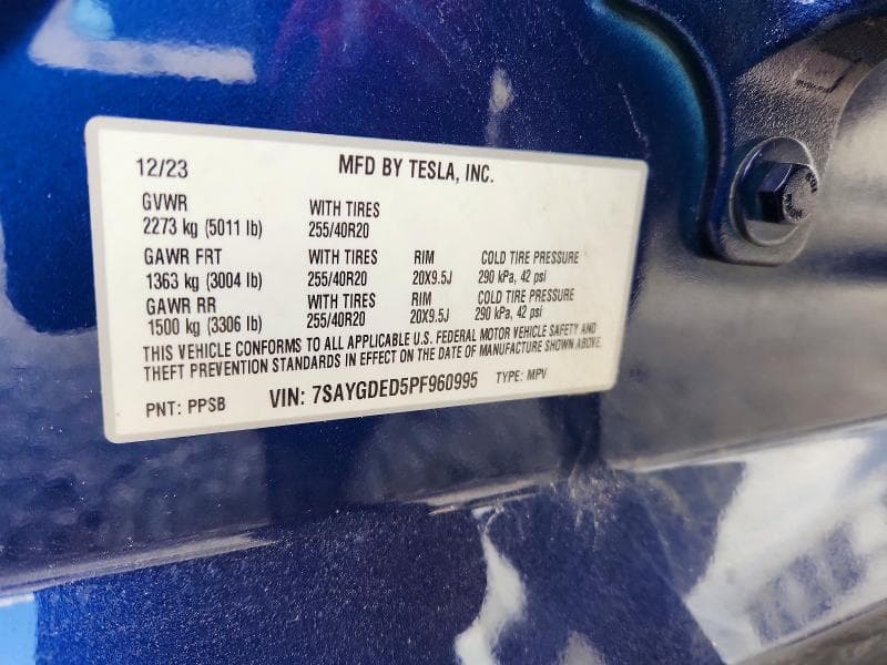 2023 TESLA MODEL Y 12