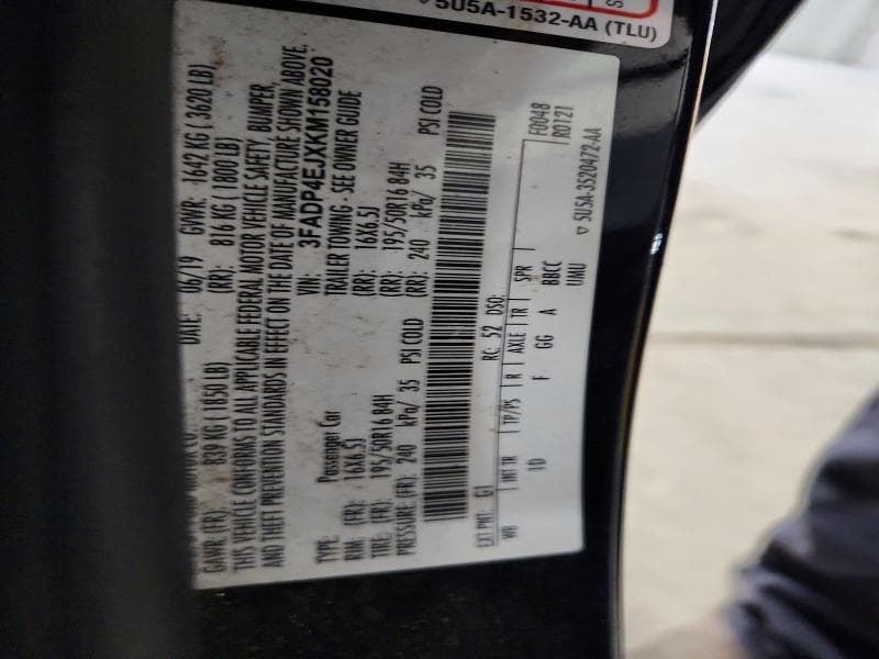2019 FORD FIESTA SE SE 12