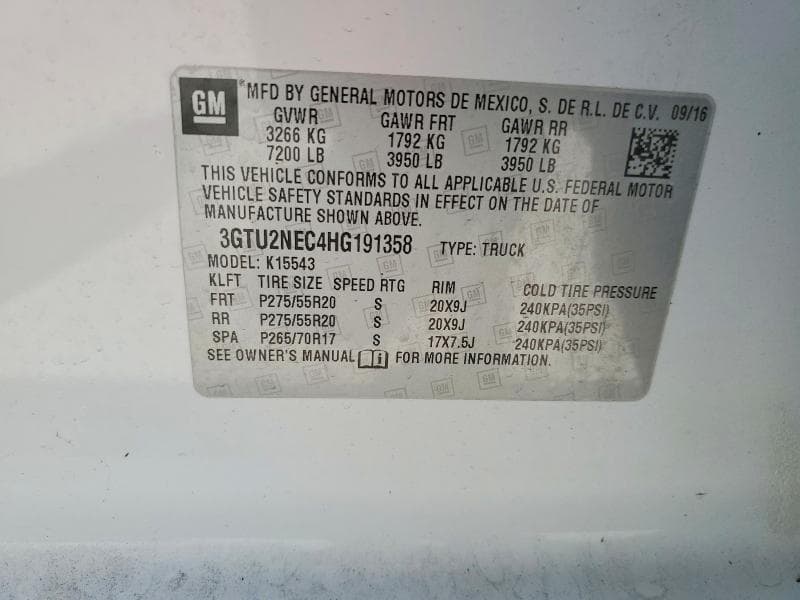 2017 GMC SIERRA K1500 SLT 12