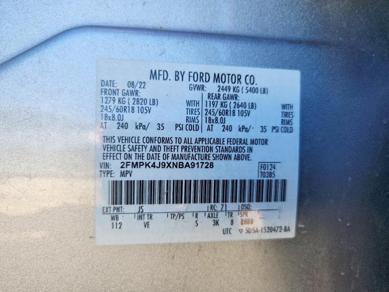 2022 FORD EDGE SEL SEL 13