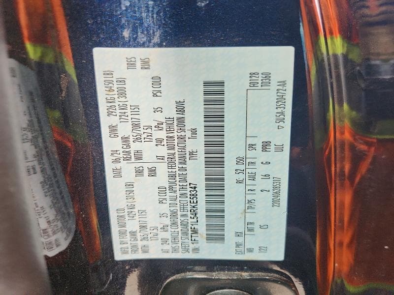 2024 FORD F150 XL XL 12