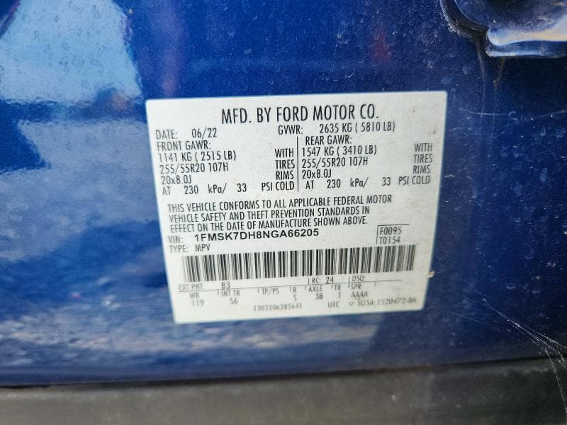 2022 FORD EXPLORER XLT 14
