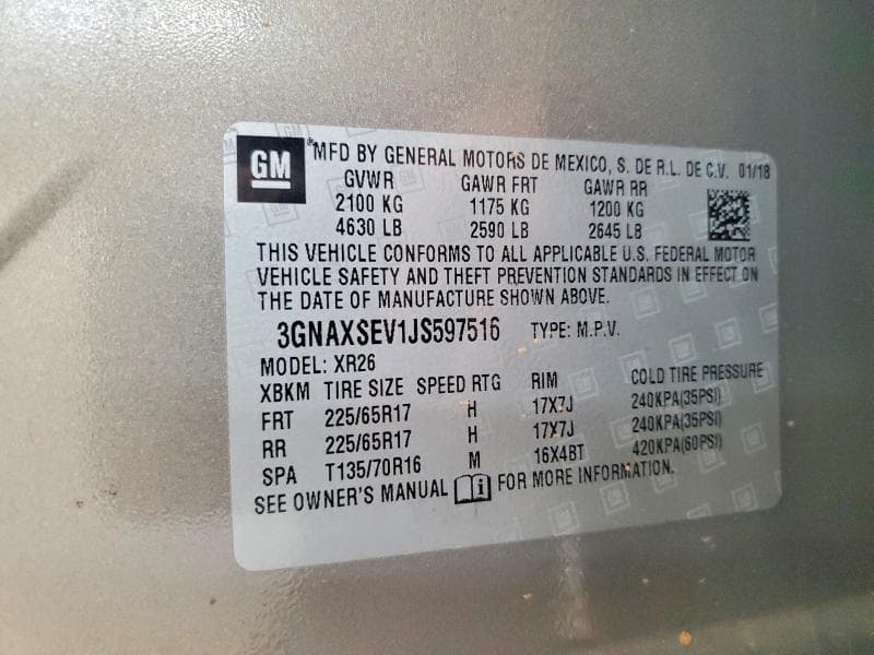 2018 CHEVROLET EQUINOX LT 13