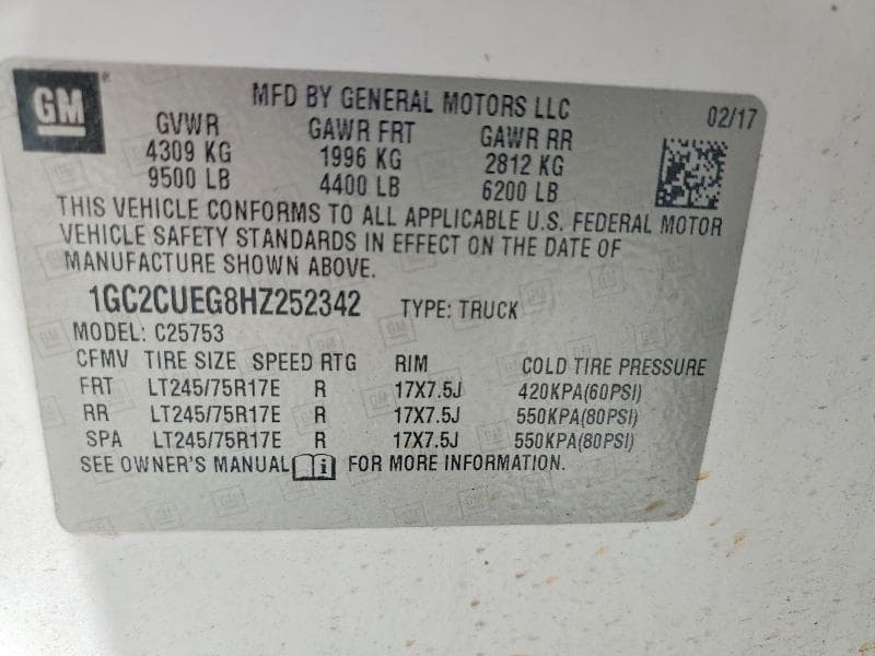 2017 CHEVROLET SILVERADO C2500 HEAVY DUTY 12