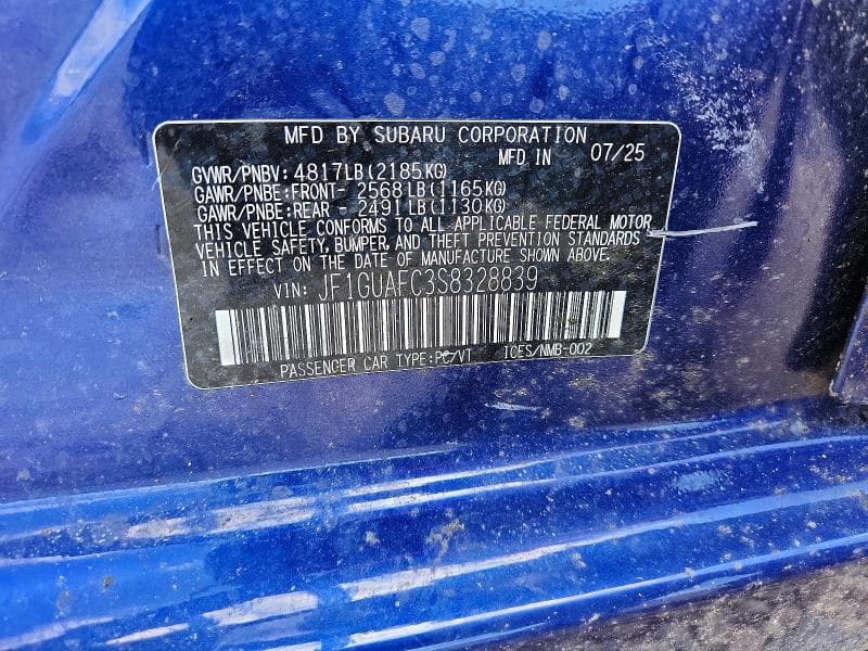 2025 SUBARU IMPREZA SPORT 13