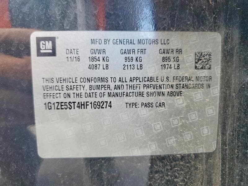 2017 CHEVROLET MALIBU LT 13