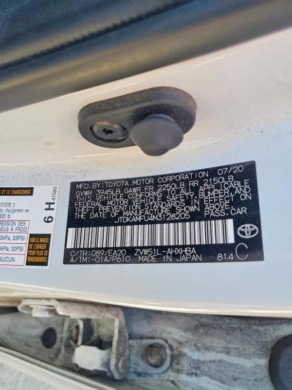 2021 TOYOTA PRIUS 2020 EDITION 13