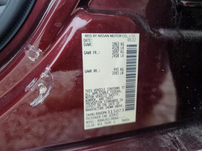 2023 NISSAN ALTIMA SV SV 13