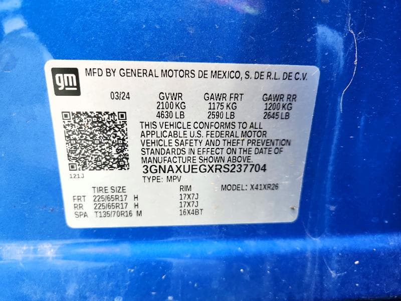 2024 CHEVROLET EQUINOX LT LT 12