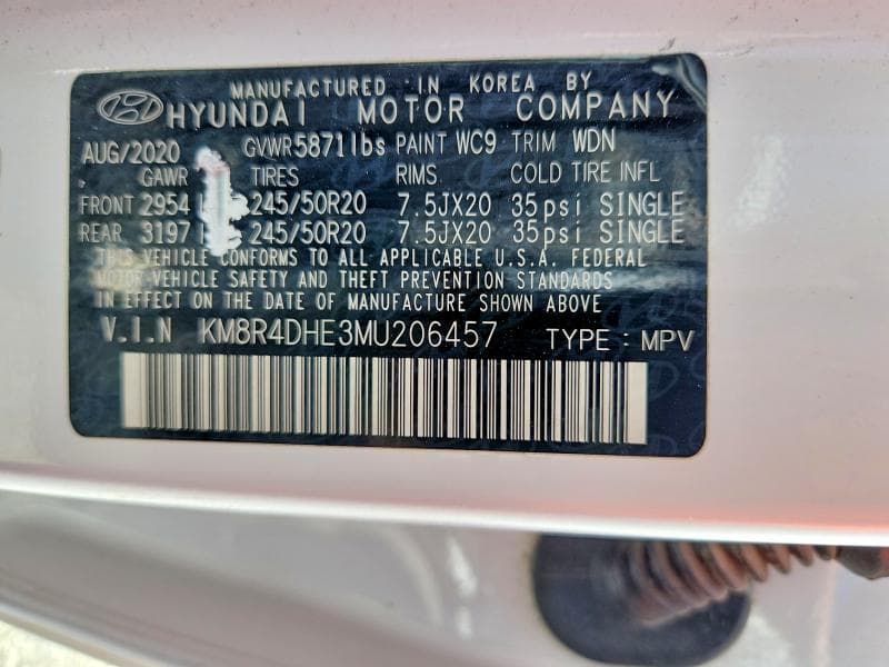 2021 HYUNDAI PALISADE SEL SEL 14