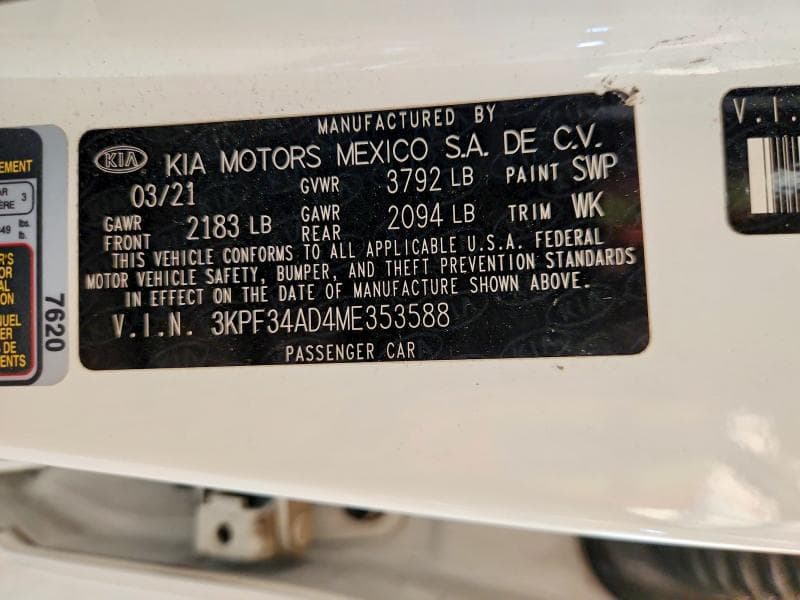 2021 KIA FORTE GT-LINE 12