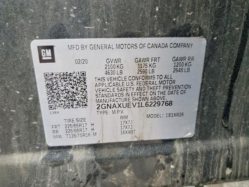 2020 CHEVROLET EQUINOX LT 13