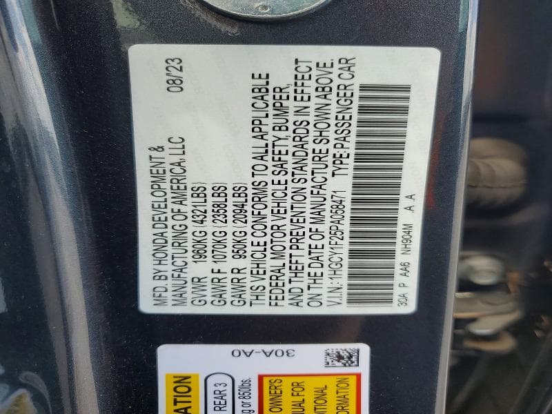 2023 HONDA ACCORD LX 12