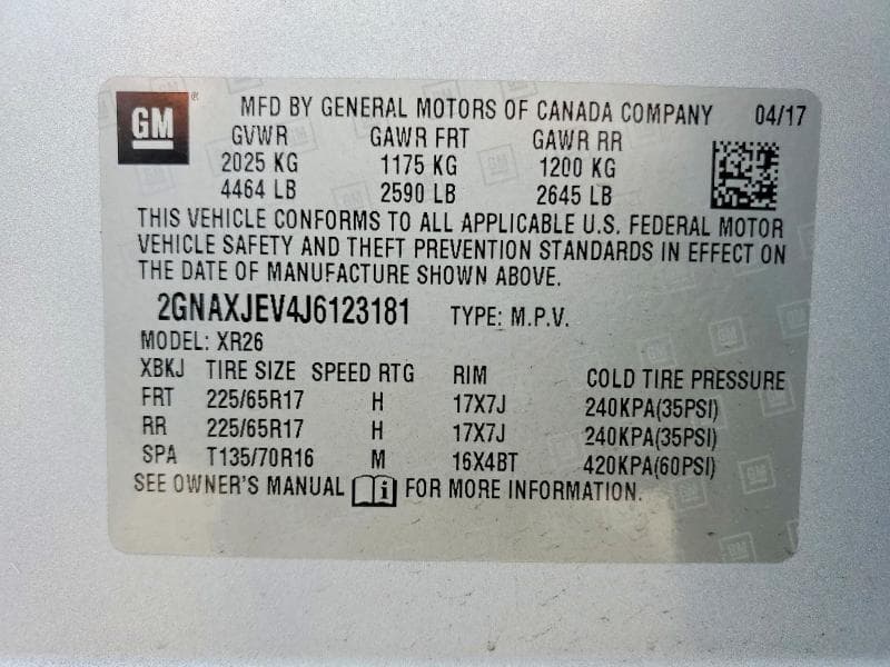 2018 CHEVROLET EQUINOX LT 13