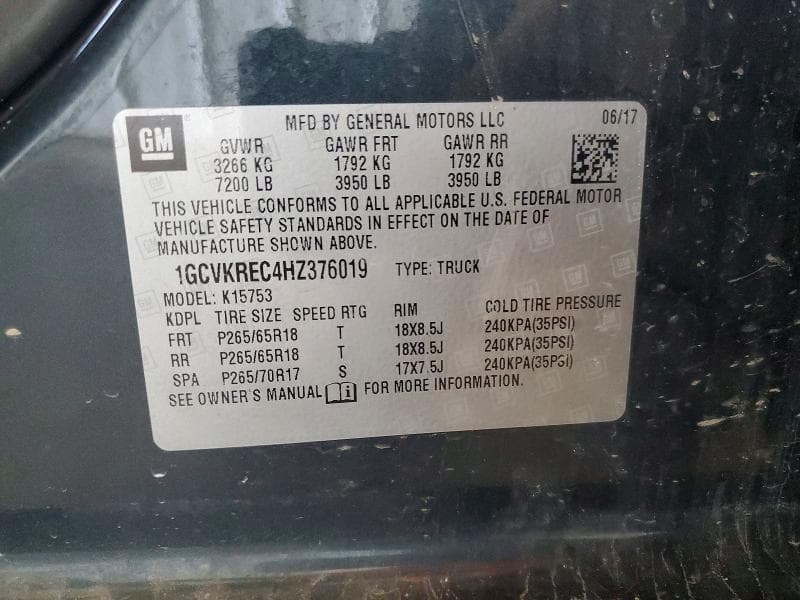 2017 CHEVROLET SILVERADO K1500 LT 12