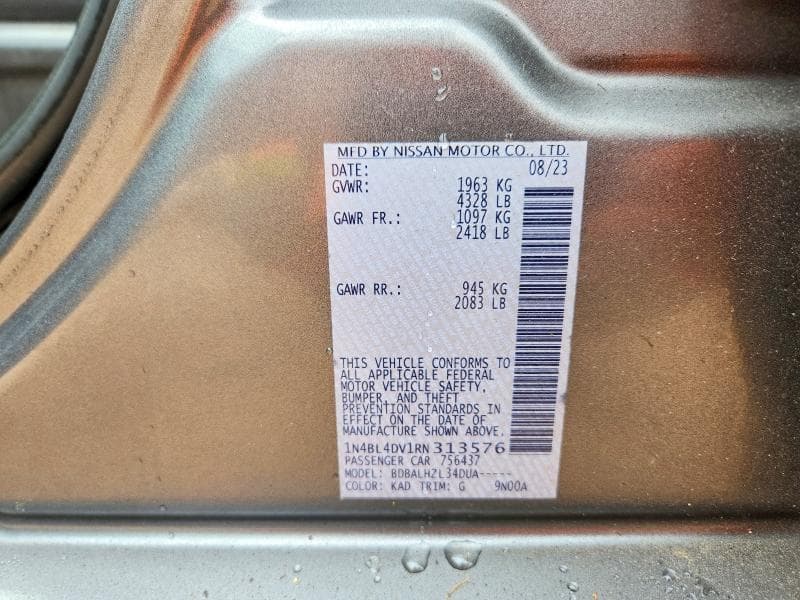 2024 NISSAN ALTIMA SV 12