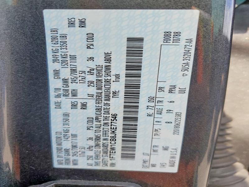 2018 FORD F150 SUPERCREW 12