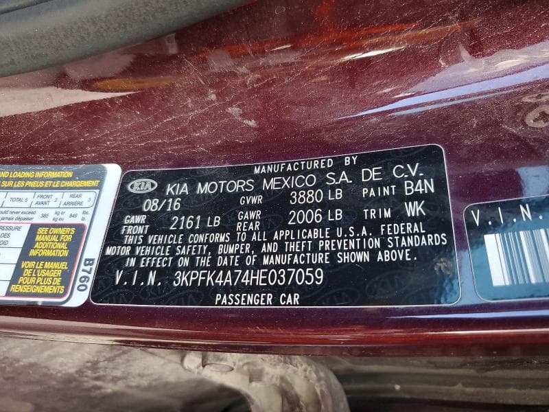 2017 KIA FORTE LX 12