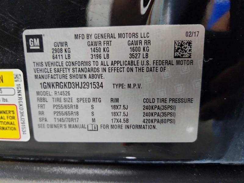2017 CHEVROLET TRAVERSE LT LT 13
