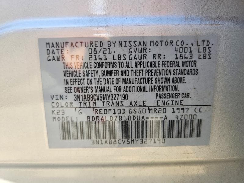 2021 NISSAN SENTRA SV 13