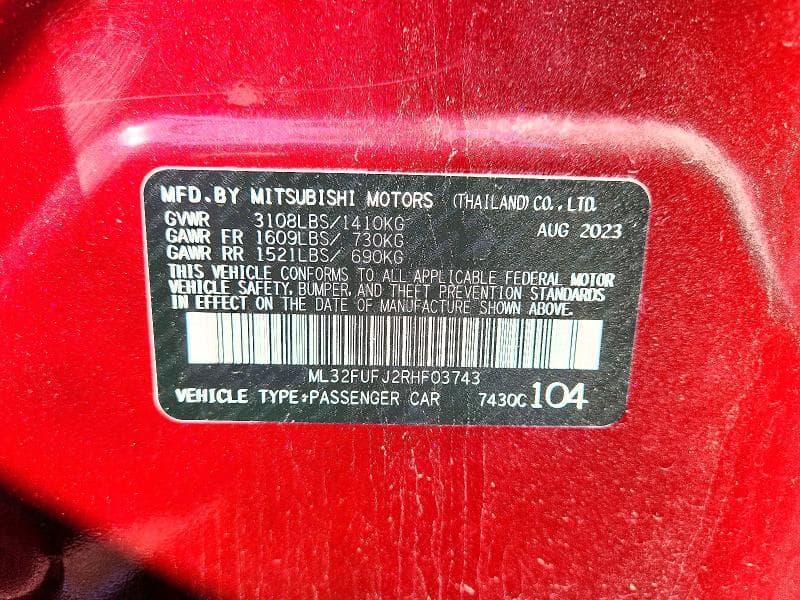 2024 MITSUBISHI MIRAGE G4 ES 12