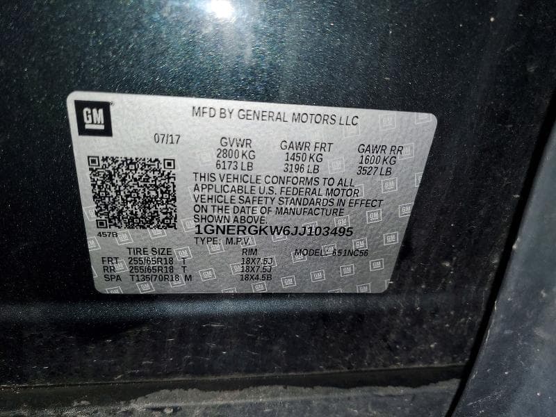2018 CHEVROLET TRAVERSE LT 13