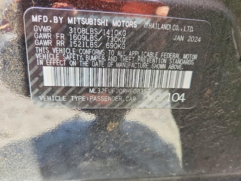 2024 MITSUBISHI MIRAGE G4 ES 12
