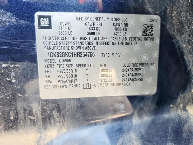 2017 GMC YUKON XL K1500 SLT K1500 SLT 14