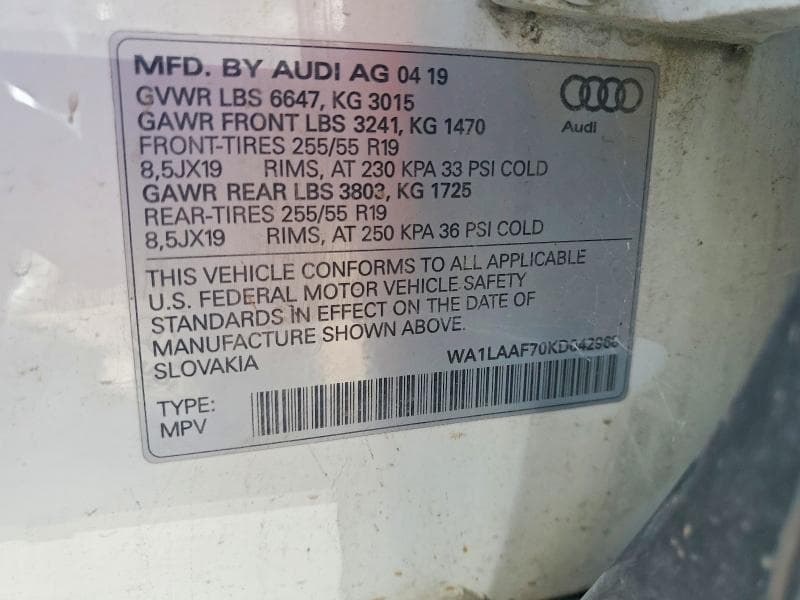 2019 AUDI Q7 PREMIUM PLUS PREMIUM PLUS 13