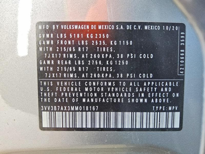 2021 VOLKSWAGEN TIGUAN SE/SE R-LINE BLACK/SEL 13