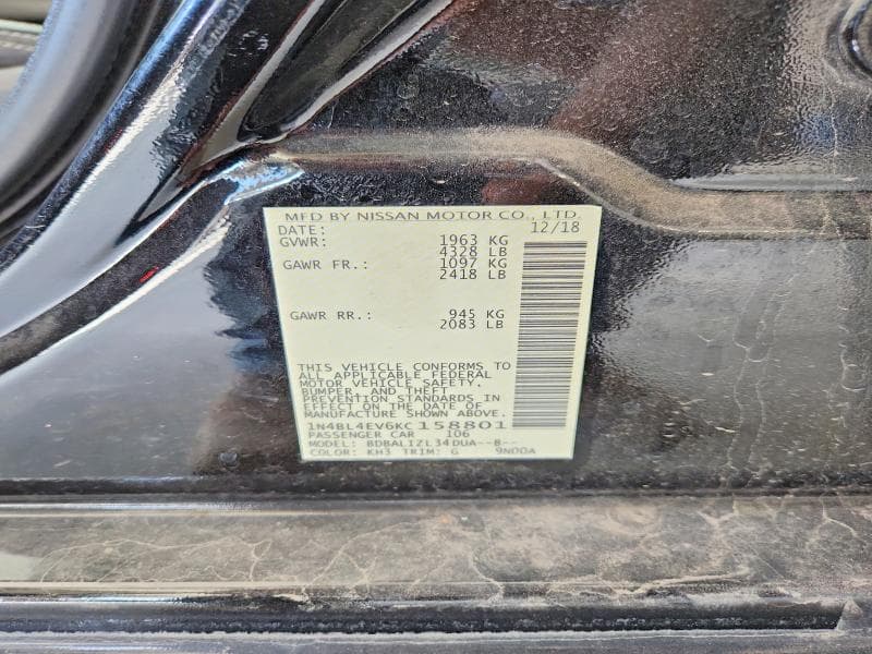 2019 NISSAN ALTIMA SL SL 13