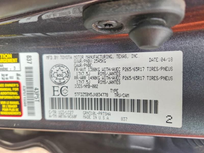 2018 TOYOTA TACOMA SR5 V6 13