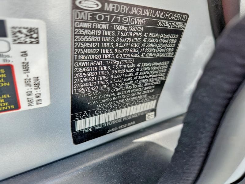 2019 LAND ROVER RANGE ROVER 4.0 S LONG WHEELBASE 14