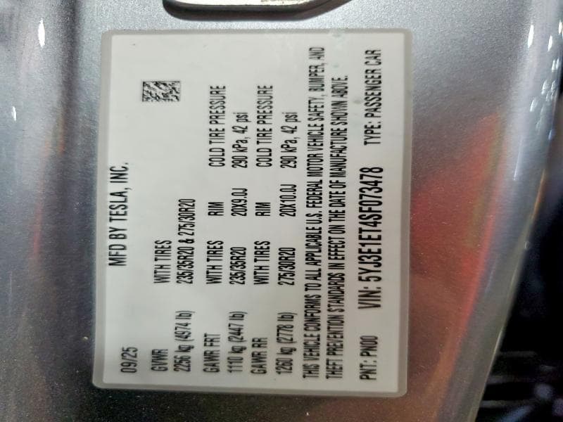 2025 TESLA MODEL 3 12