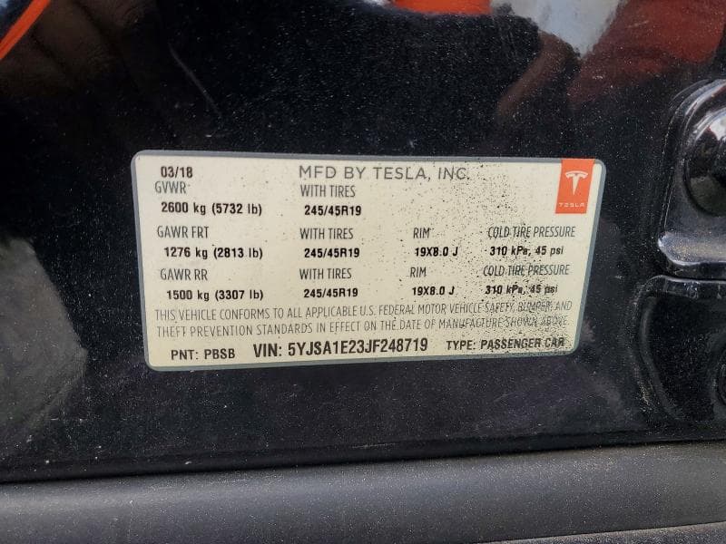 2018 TESLA MODEL S 13