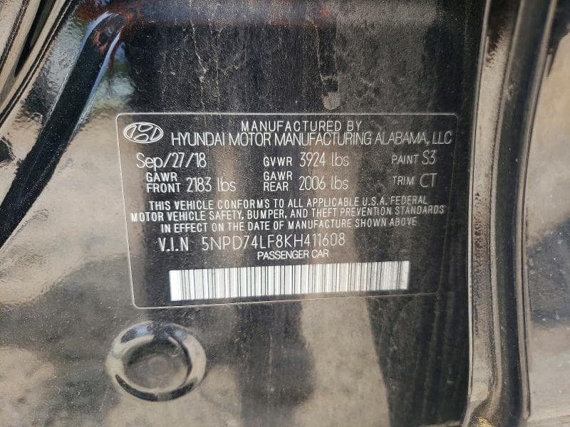 2019 HYUNDAI ELANTRA SE 12