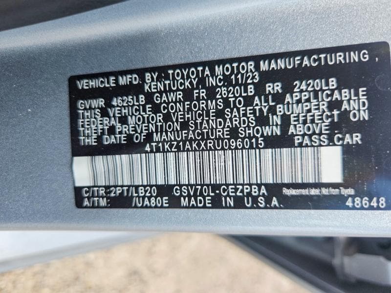 2024 TOYOTA CAMRY XSE V6 12
