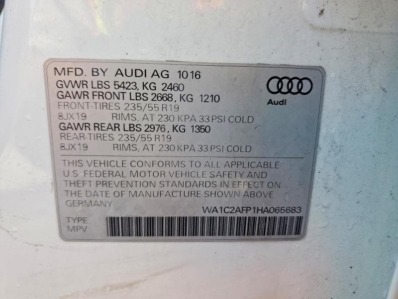 2017 AUDI Q5 PREMIUM PREMIUM 14