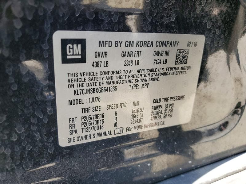 2016 CHEVROLET TRAX LS LS 13